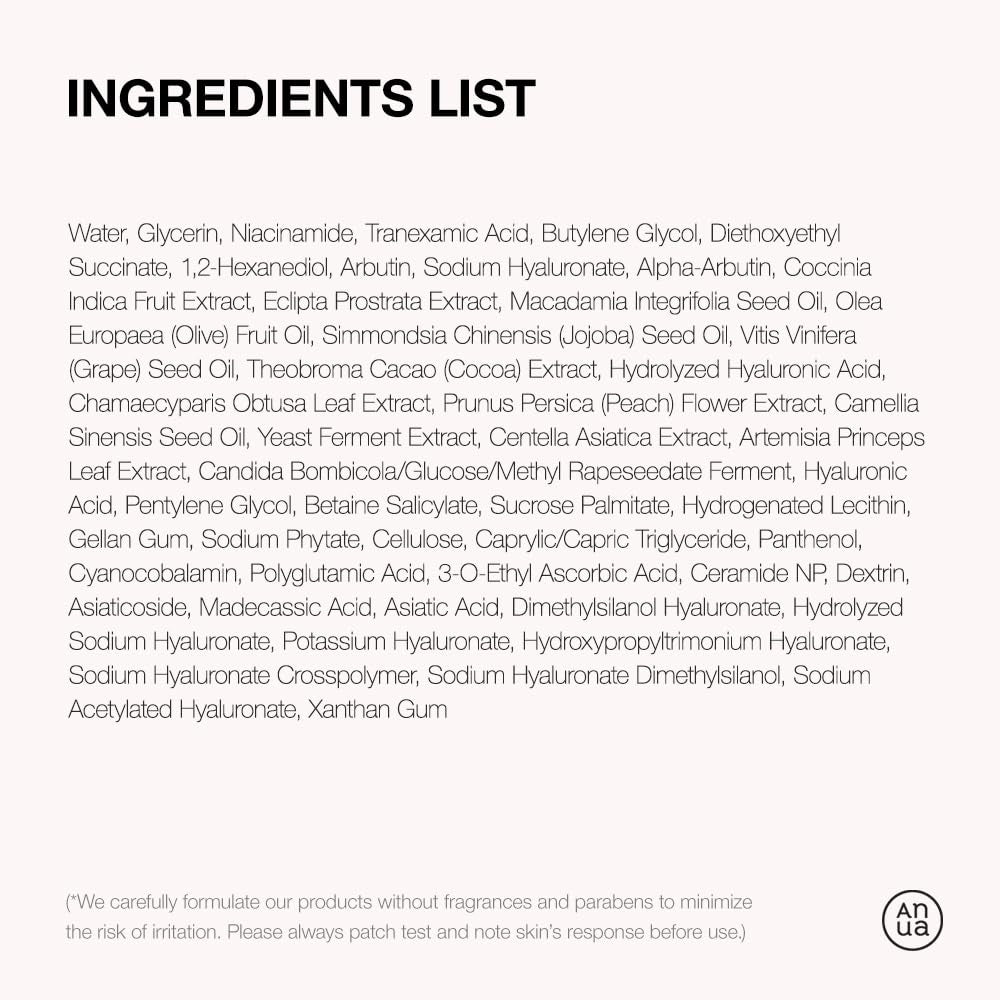 ANUA Niacinamide 10 + TXA 4 Serum, Hyaluronic Acid, Tranexamic Acid, Facial Serum for Glassskin, Glow Back Serum, Dark Spot Care, Postnatal Skincare, Korean Skincare (30Ml/1.01 Fl.Oz)