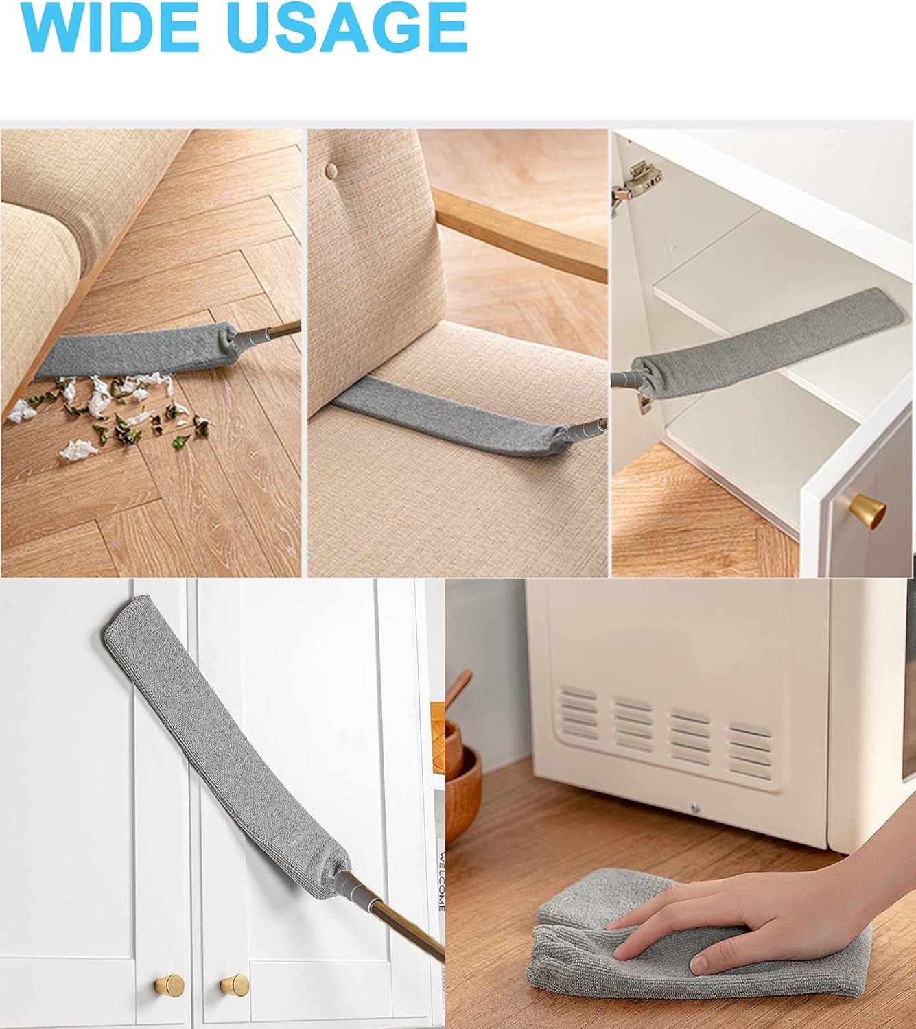 Upgraded under Appliance Cleaning Gadgets, Microfiber Gap Duster