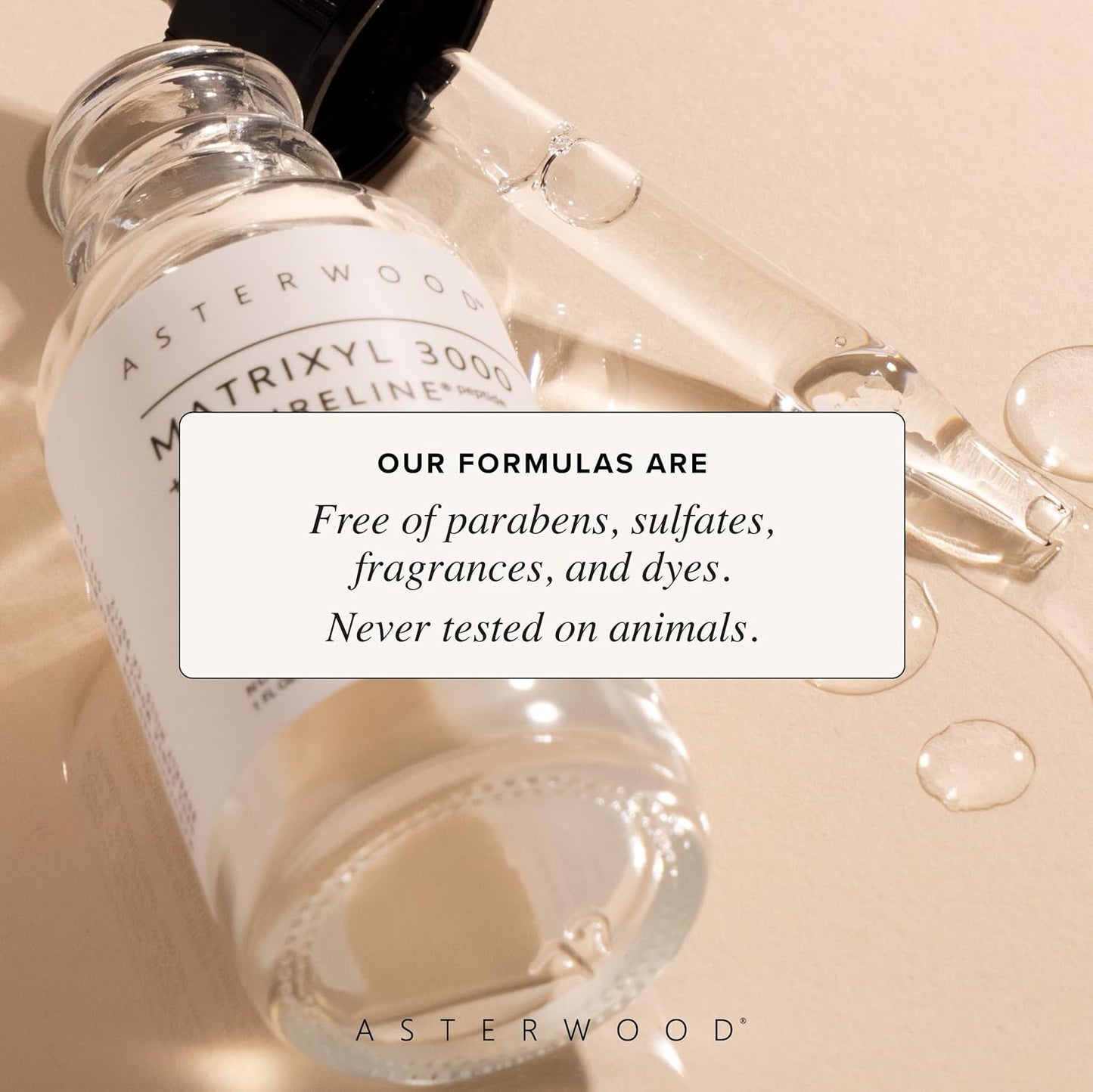 Asterwood Matrixyl 3000 + Argireline Serum for Face - Multi Peptide Serum with Hyaluronic Acid - Anti-Aging, Wrinkle Reducing, Collagen Boosting - Fragrance-Free - 1 Fl Oz