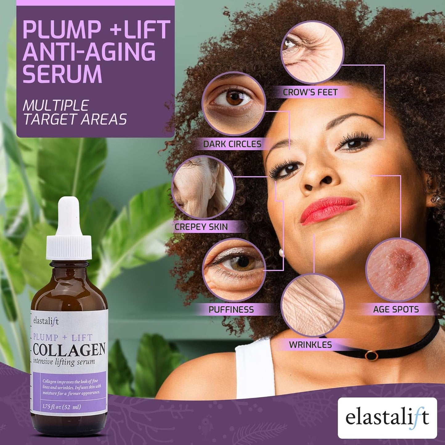 Elastalift Collagen Serum for Face | Collagen Face Serum for Skin Tightening Helps Lift, Plump, & Firm Sagging Skin | Serums for Skin Care | anti Wrinkle Boost, Fragrance Free, 1.75 Fl Oz