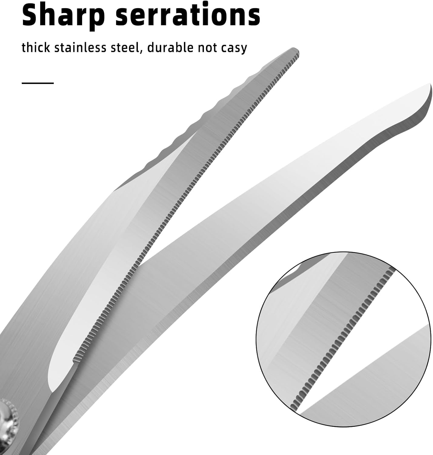 Heavy Duty Poultry Shears,Kitchen Shears,Food Scissors All Purpose for Meat Cutting,Chicken,Turkey,Fish,Dishwasher Safe Kitchen Scissors with Anti-Slip Handle