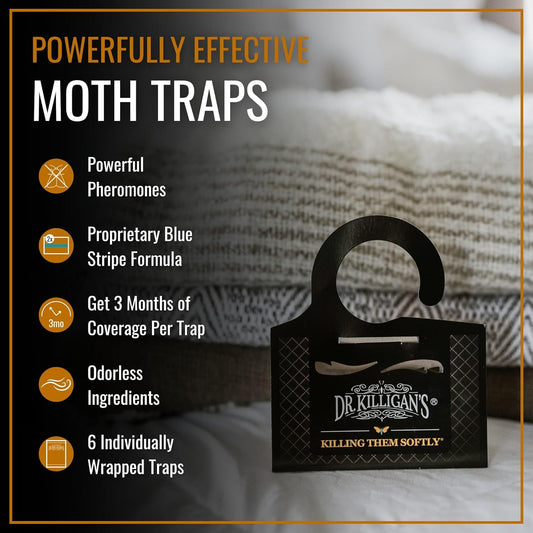 Dr. Killigan'S Premium Double Potent Clothing Moth Traps with Pheromones Prime