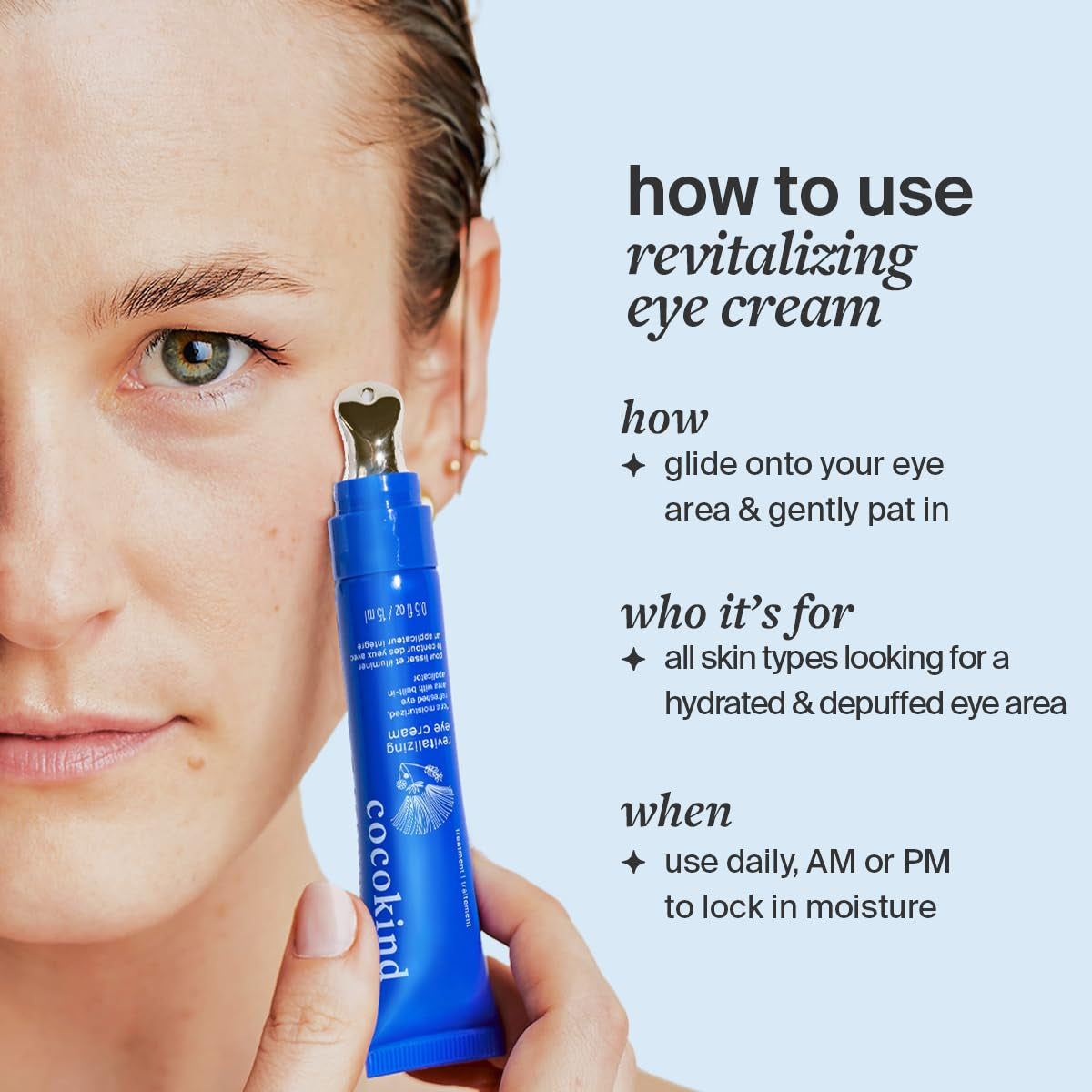 Revitalizing Eye Cream by Cocokind, Depuff & Reduce Fine Lines and Wrinkles