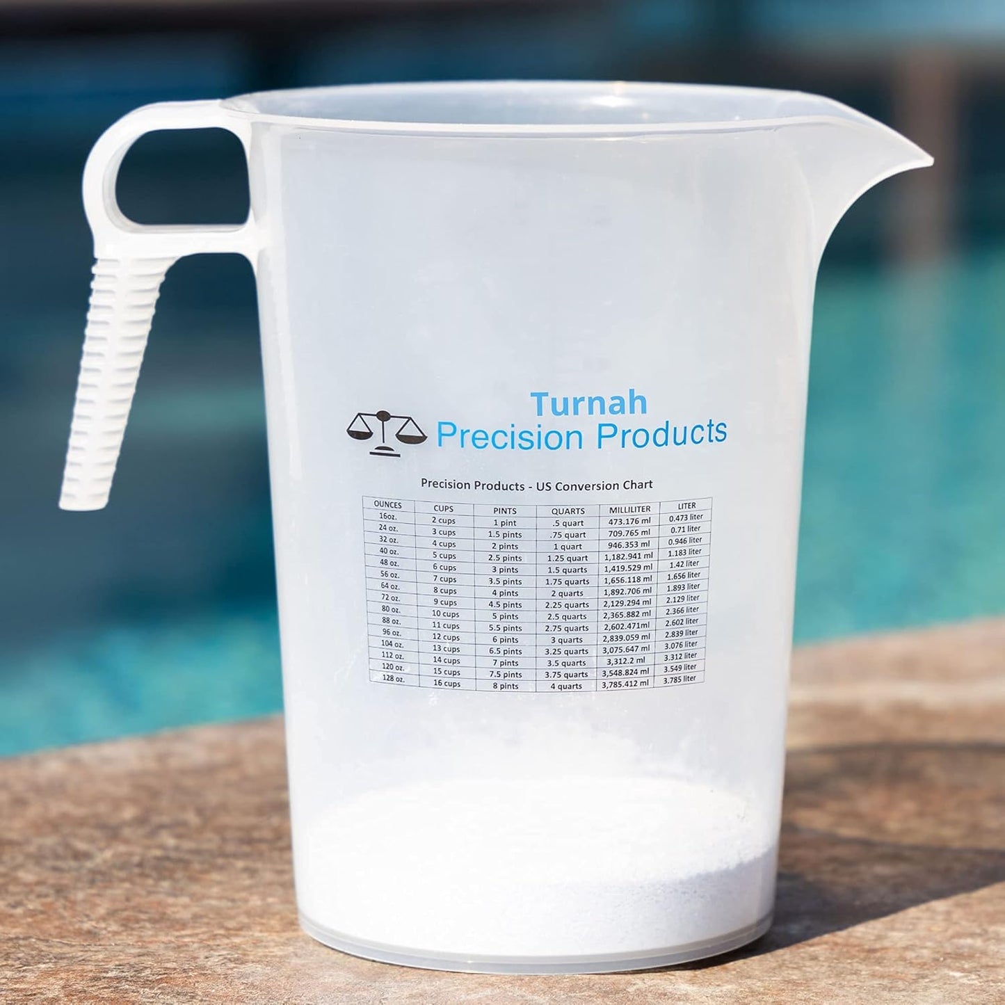 One Gallon 128Oz Measure Pitcher - Convenient Conversion Chart