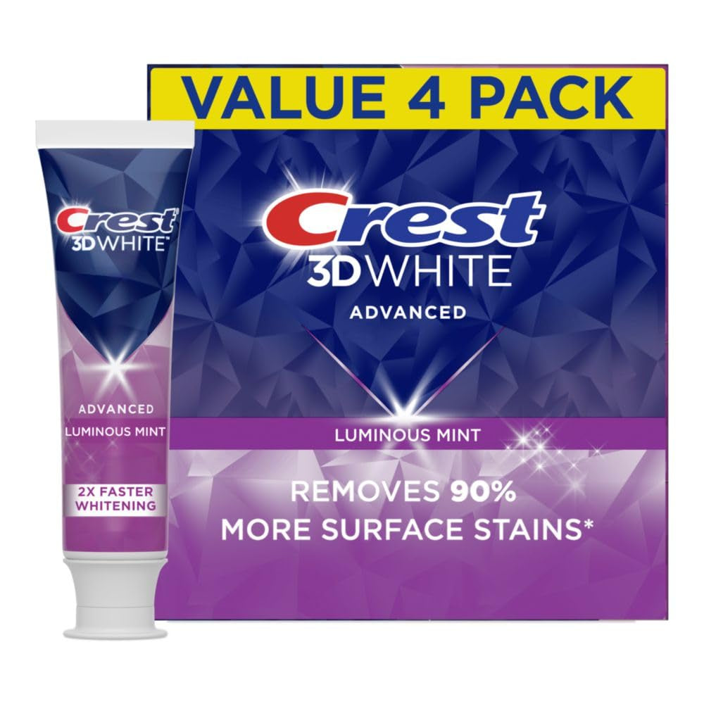 Crest 3D White Advanced Luminous Mint Teeth Whitening Toothpaste