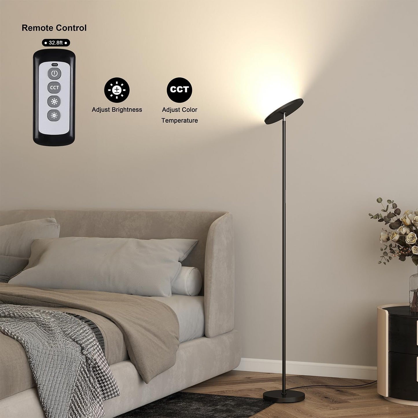 JOOFO Floor Lamp,30W/2400Lm Sky LED