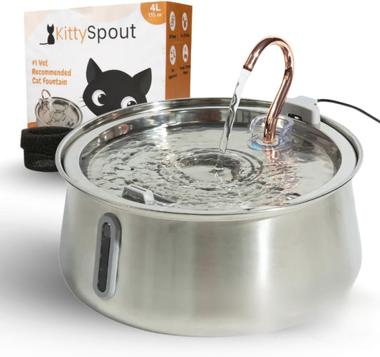 Stainless Steel Cat Water Fountain Automatic Drinking Fountain