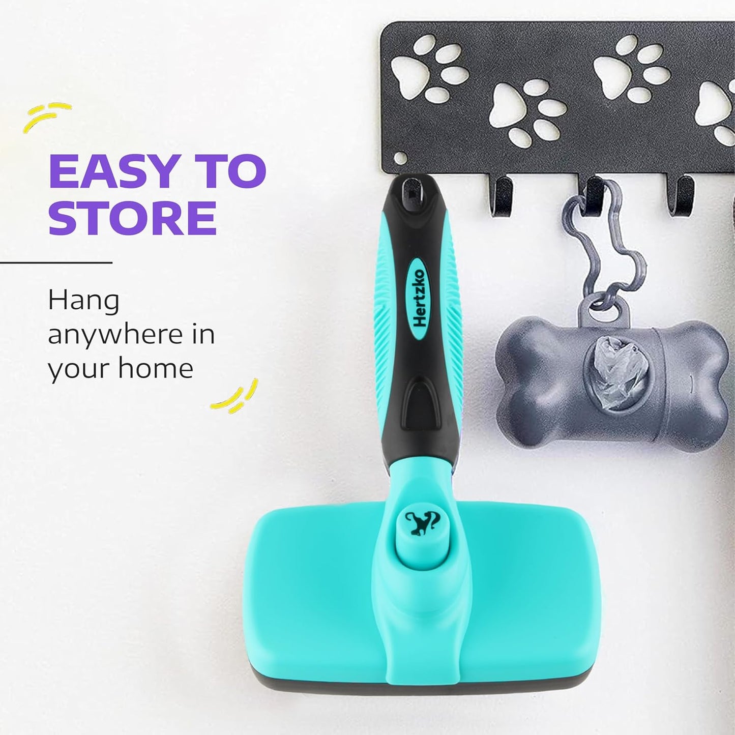 Hertzko Dog Brush for Shedding - Self Cleaning Slicker Brush for Dogs and Cats