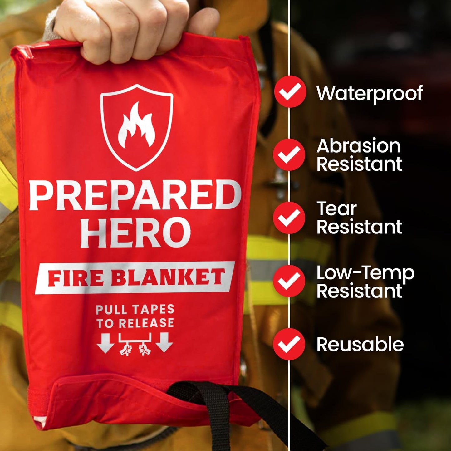 Prepared Hero Emergency Fire Blanket - 2 Pack