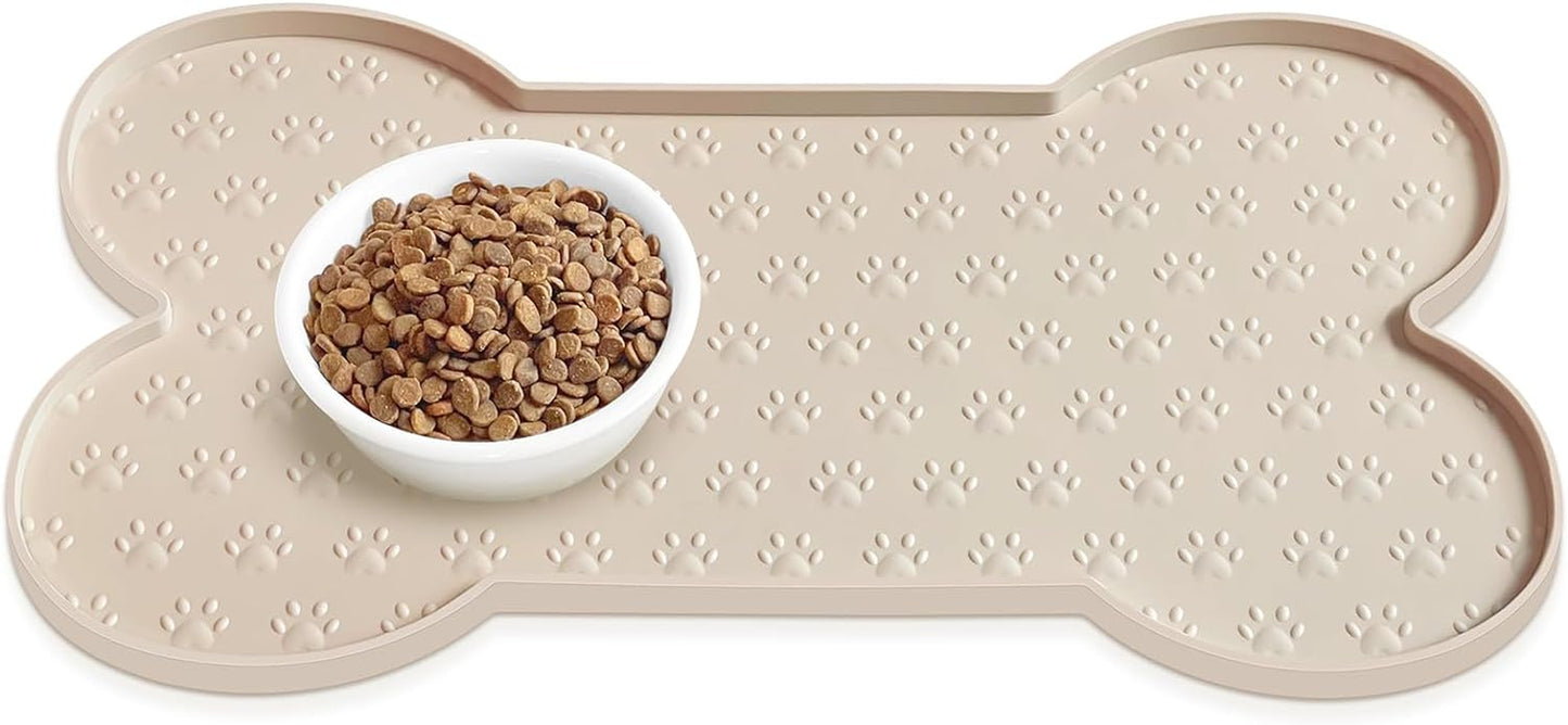 Dog Food Mat Anti-Slip Silicone Dog Bowl Mat 