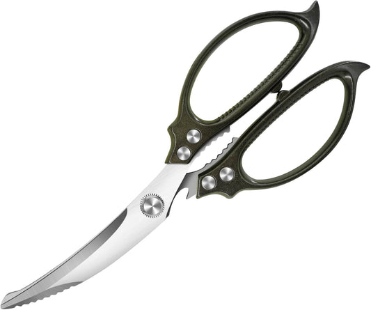 Heavy Duty Poultry Shears,Kitchen Shears,Food Scissors All Purpose for Meat Cutting,Chicken,Turkey,Fish,Dishwasher Safe Kitchen Scissors with Anti-Slip Handle