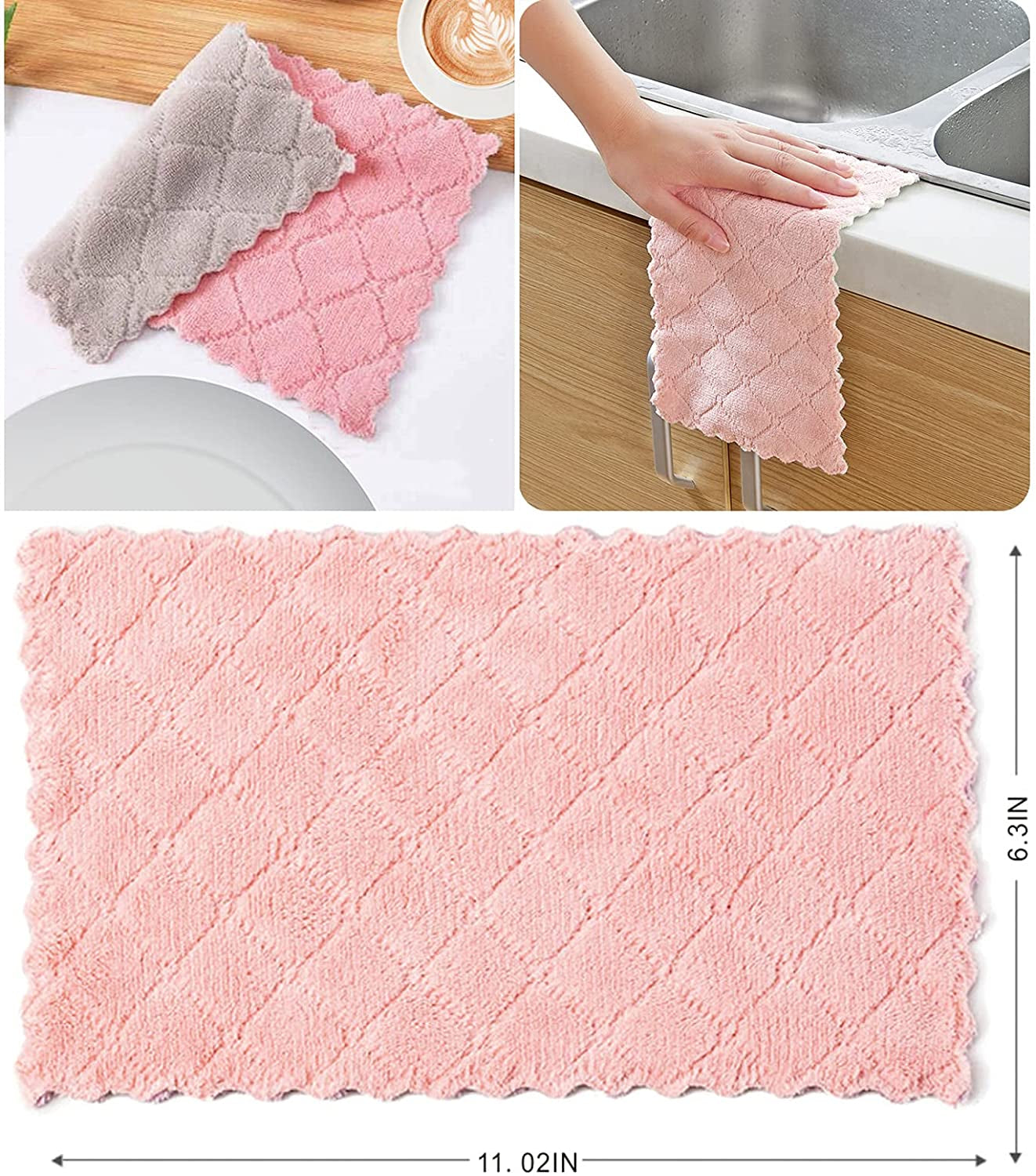 Kitchen Cloth, Microfiber Dish Towels Washcloths