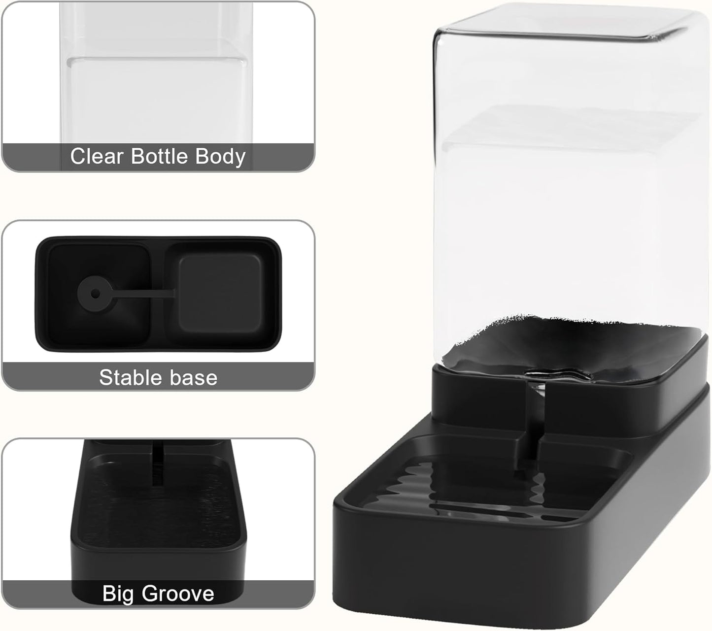 Automatic Cat Feeder and Water Dispenser in Set with Pet Food Bowl