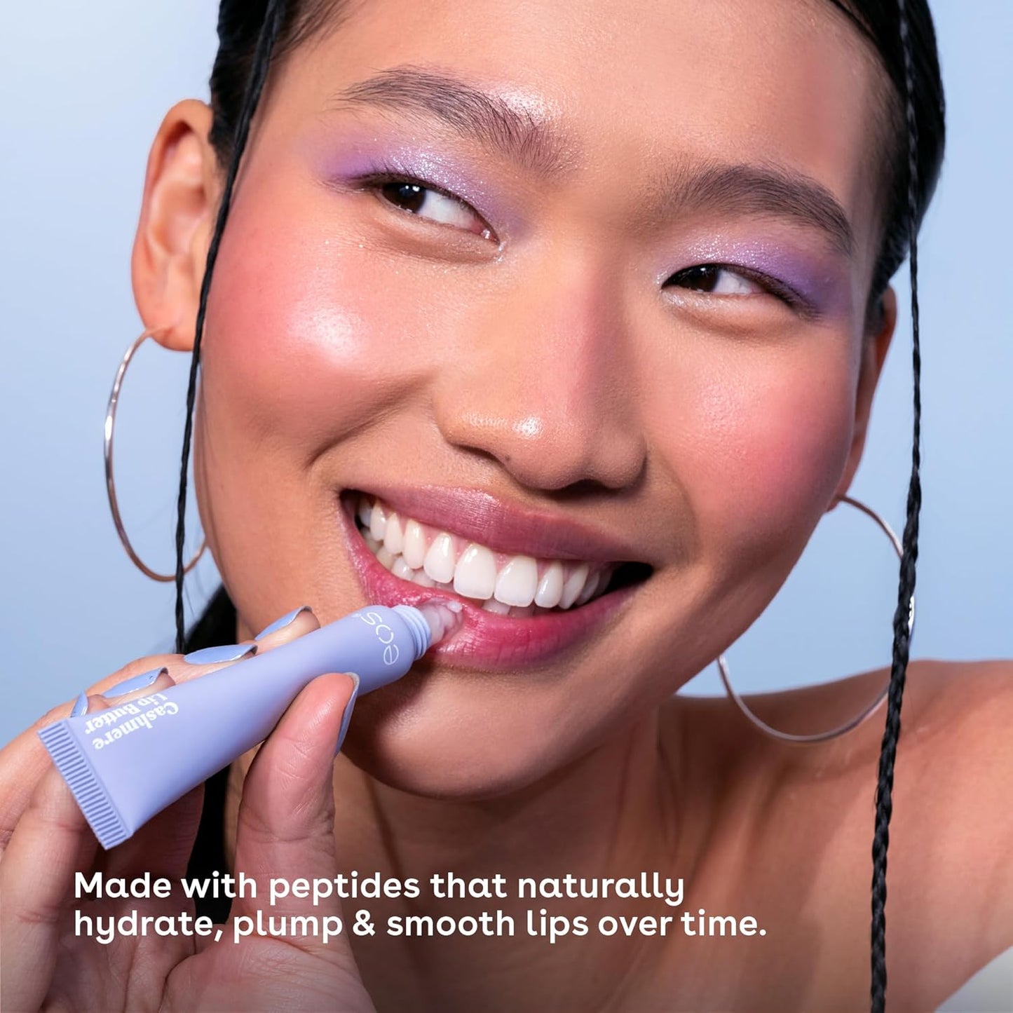 Eos Cashmere Lip Butter - Vanilla Cashmere, Plumping Peptides, Smoothing, Eos Lip Butter, Shea Butter, Lip Mask, Lip Moisturizer, Soft Lips, 0.35 Fl Oz