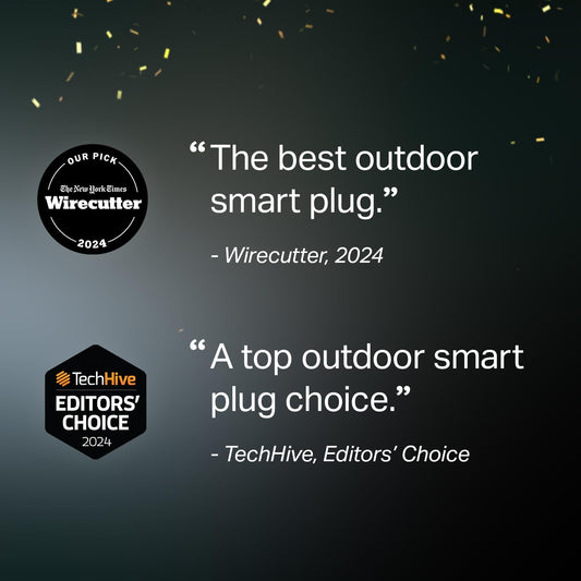 Kasa Outdoor Smart Plug, Smart Home Wi-Fi Outlet with 2 Sockets, IP64 Weather Resistance, Compatible with Alexa, Google Home & IFTTT, No Hub Required, ETL Certified(Ep40), Black