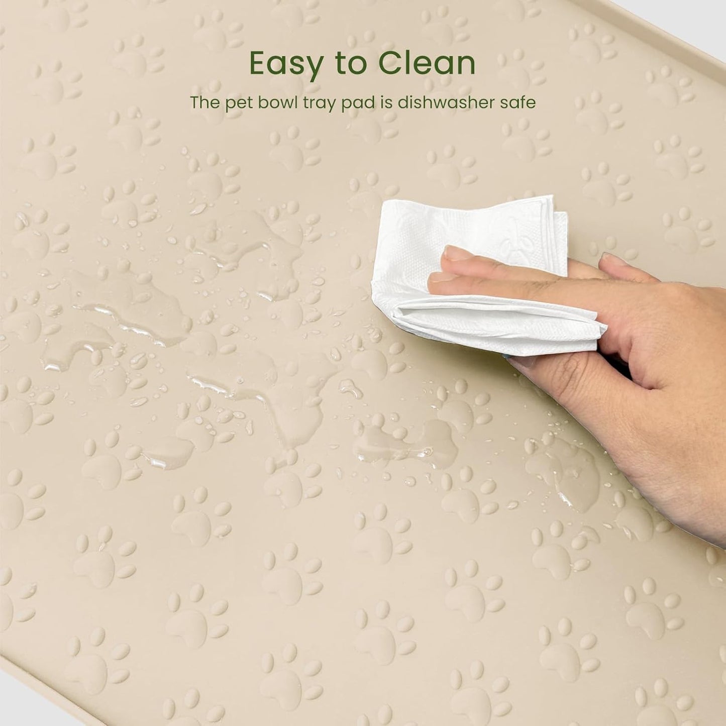 Dog Food Mat Anti-Slip Silicone Dog Bowl Mat 