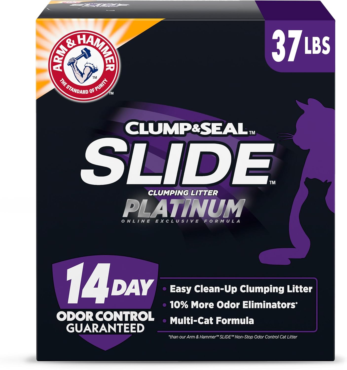 ARM & HAMMER Clump & Seal SLIDE Platinum Multi-Cat Clumping Cat Litter