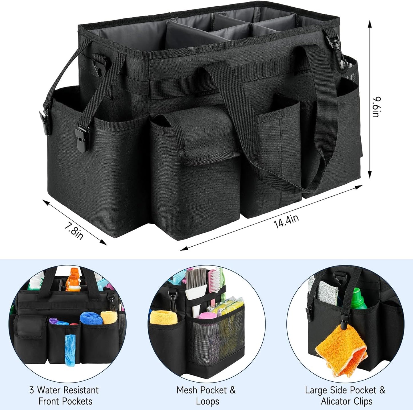 Cleaning Caddy,Cleaning Bag for Housekeepers