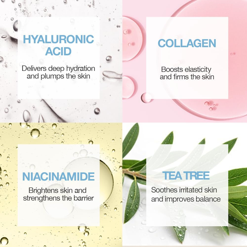 15 Min Groom Me Kit by Naisture – Korean at Home Spa Kit for Men with Hair Mask, Collagen Mask, Tea Tree Face Mask, Hyaluronic Acid Mask, and Eye Mask