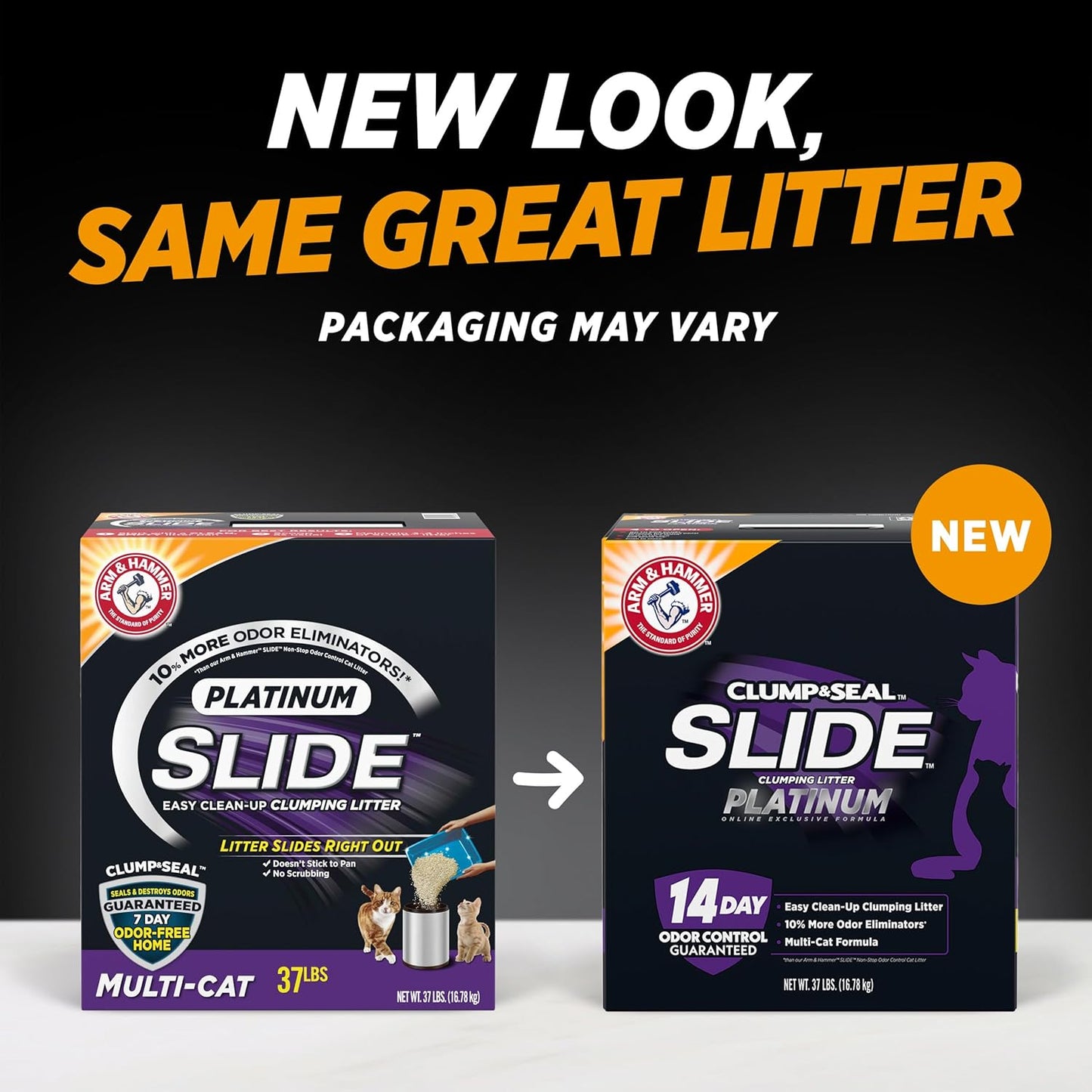 ARM & HAMMER Clump & Seal SLIDE Platinum Multi-Cat Clumping Cat Litter