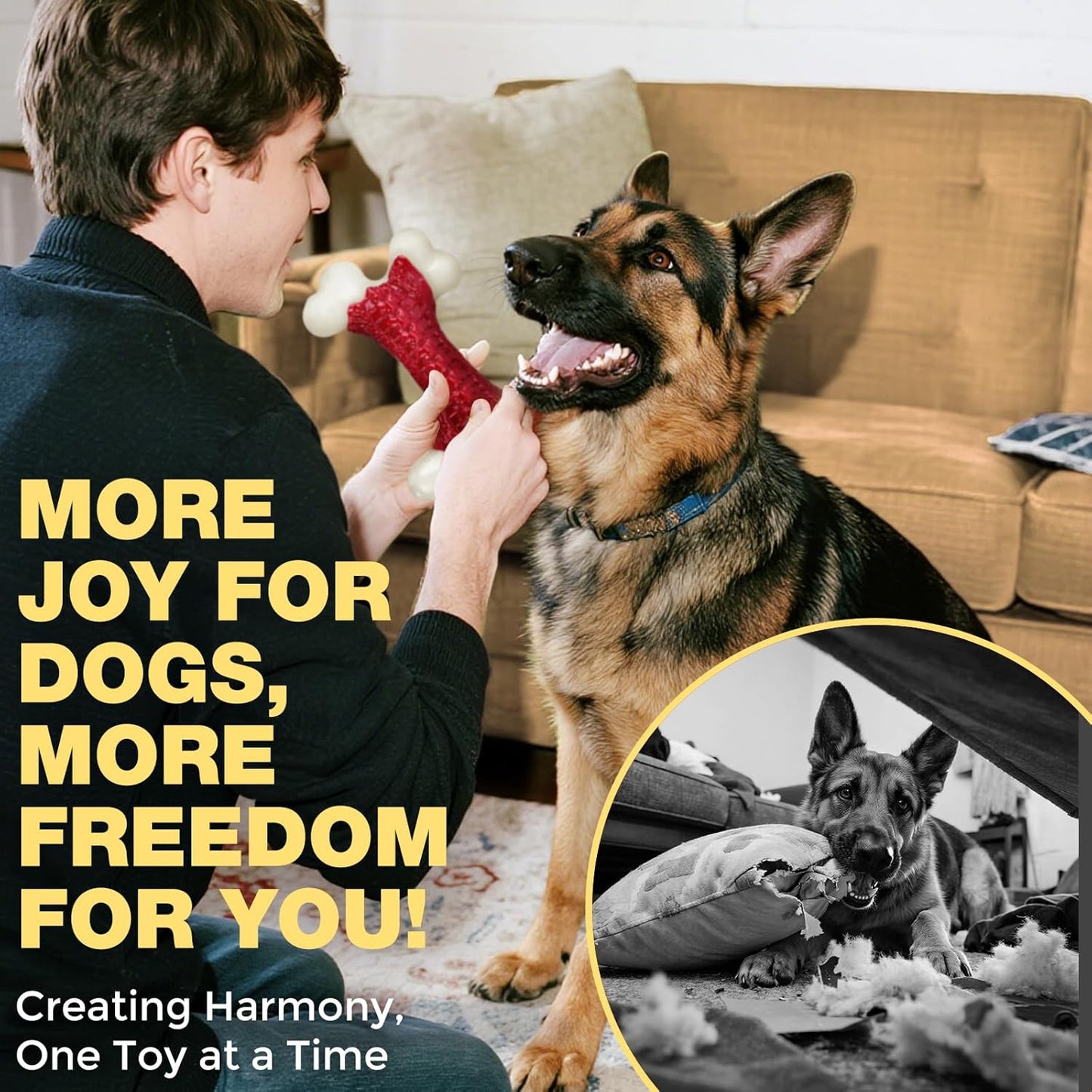 Tough Dog Toys, Toys for Aggressive Chewers Large Breed