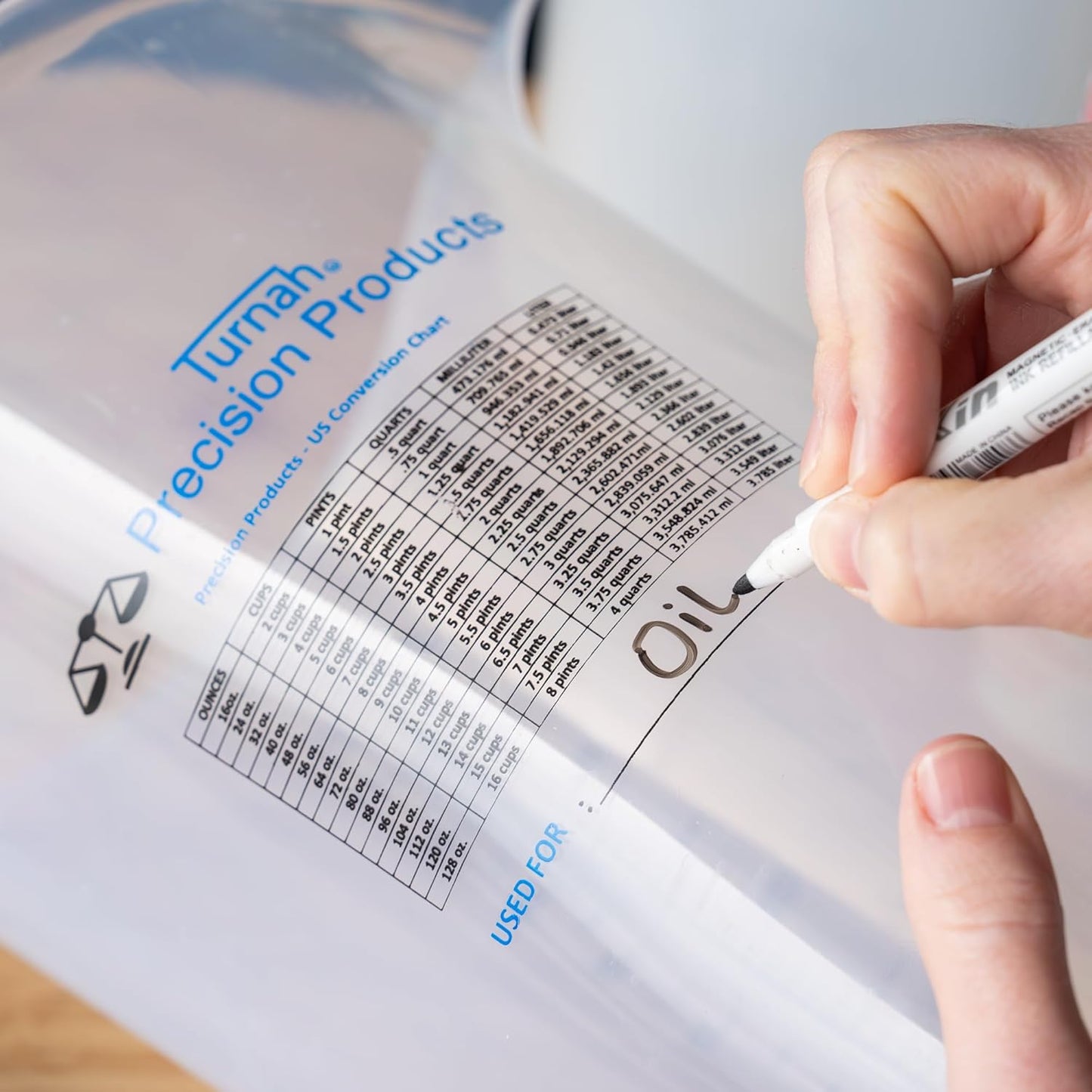 One Gallon 128Oz Measure Pitcher - Convenient Conversion Chart