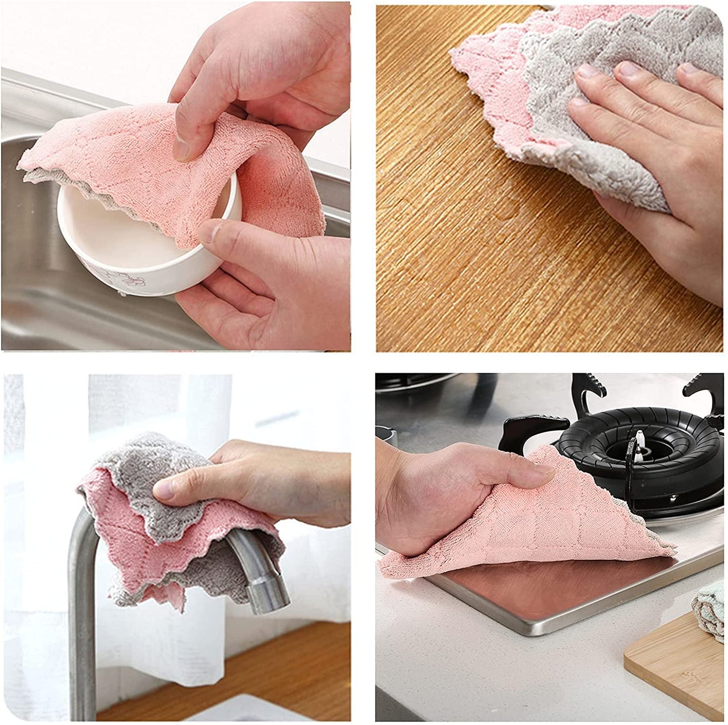 Kitchen Cloth, Microfiber Dish Towels Washcloths