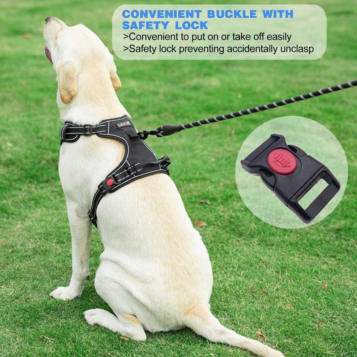No Pull Dog Harness Adjustable Reflective Oxford Easy Control