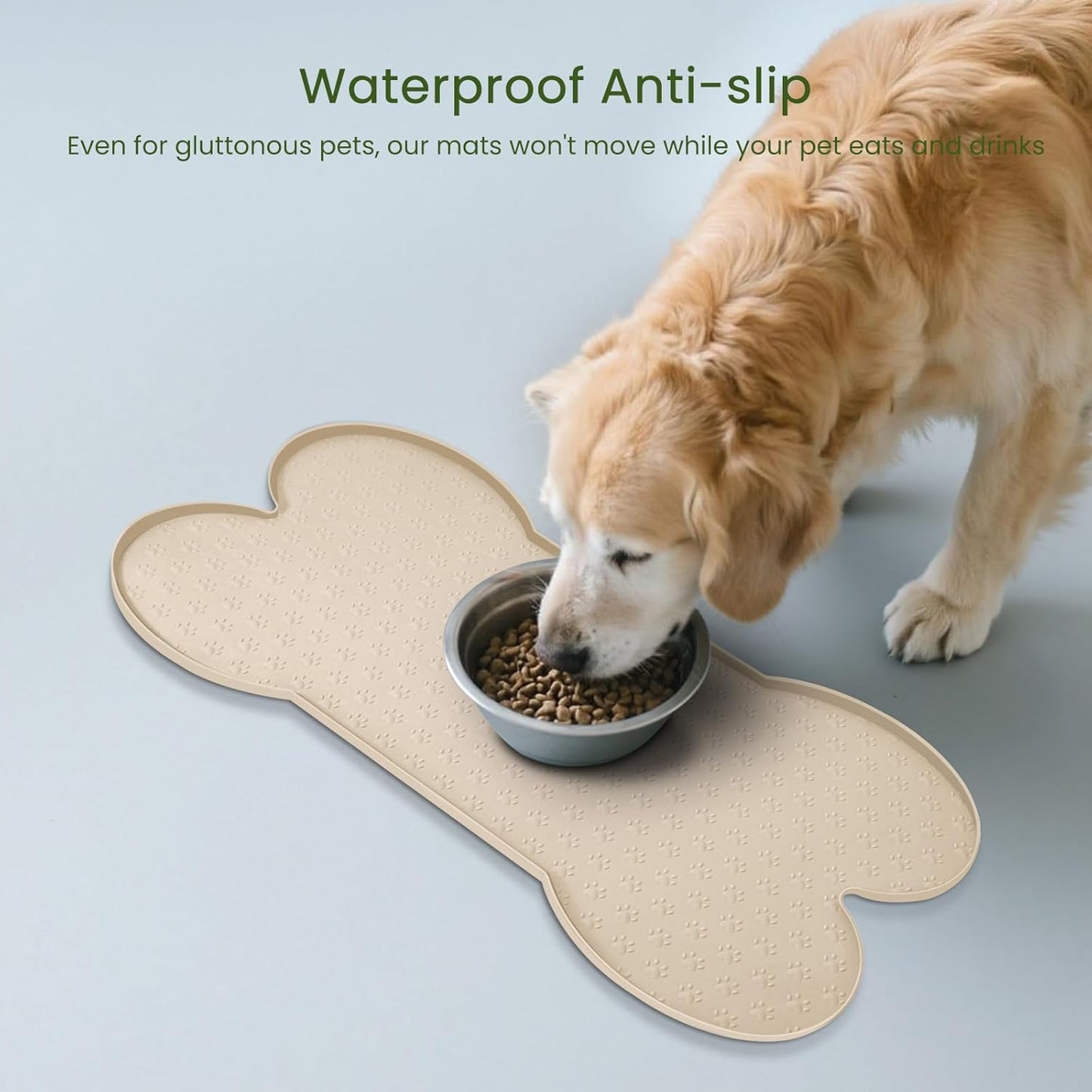 Dog Food Mat Anti-Slip Silicone Dog Bowl Mat 