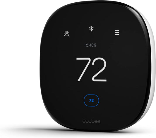 Ecobee Smart Thermostat Enhanced - Programmable Wifi Thermostat - Works with Siri, Alexa, Google Assistant - Energy Star Certified - Smart Home