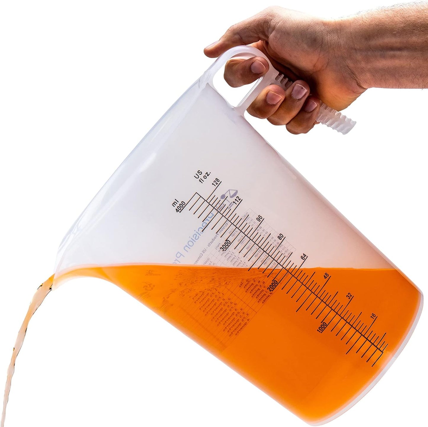 One Gallon 128Oz Measure Pitcher - Convenient Conversion Chart