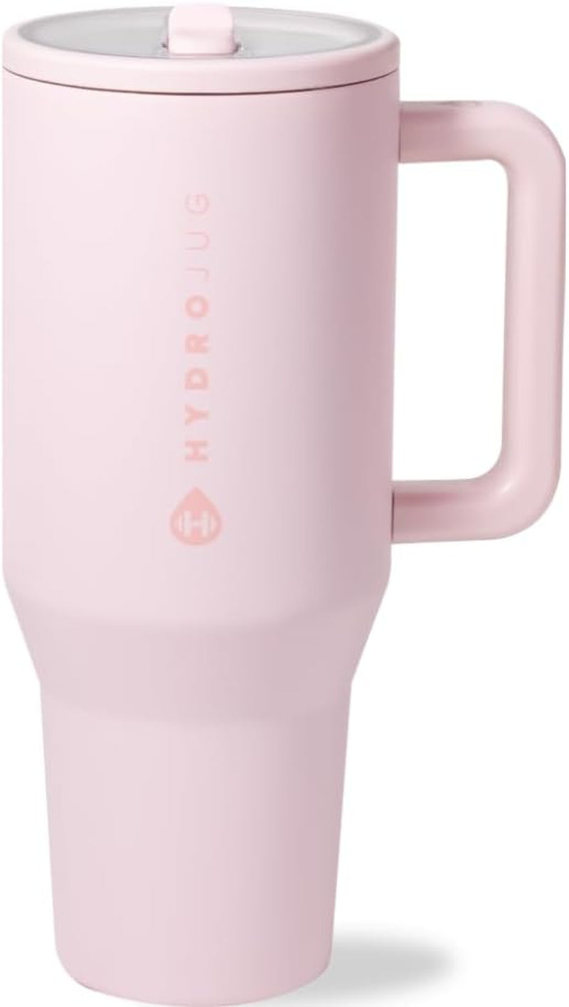 HydroJug Traveler 32oz Insulated Water Bottle with Straw – Pink Sand