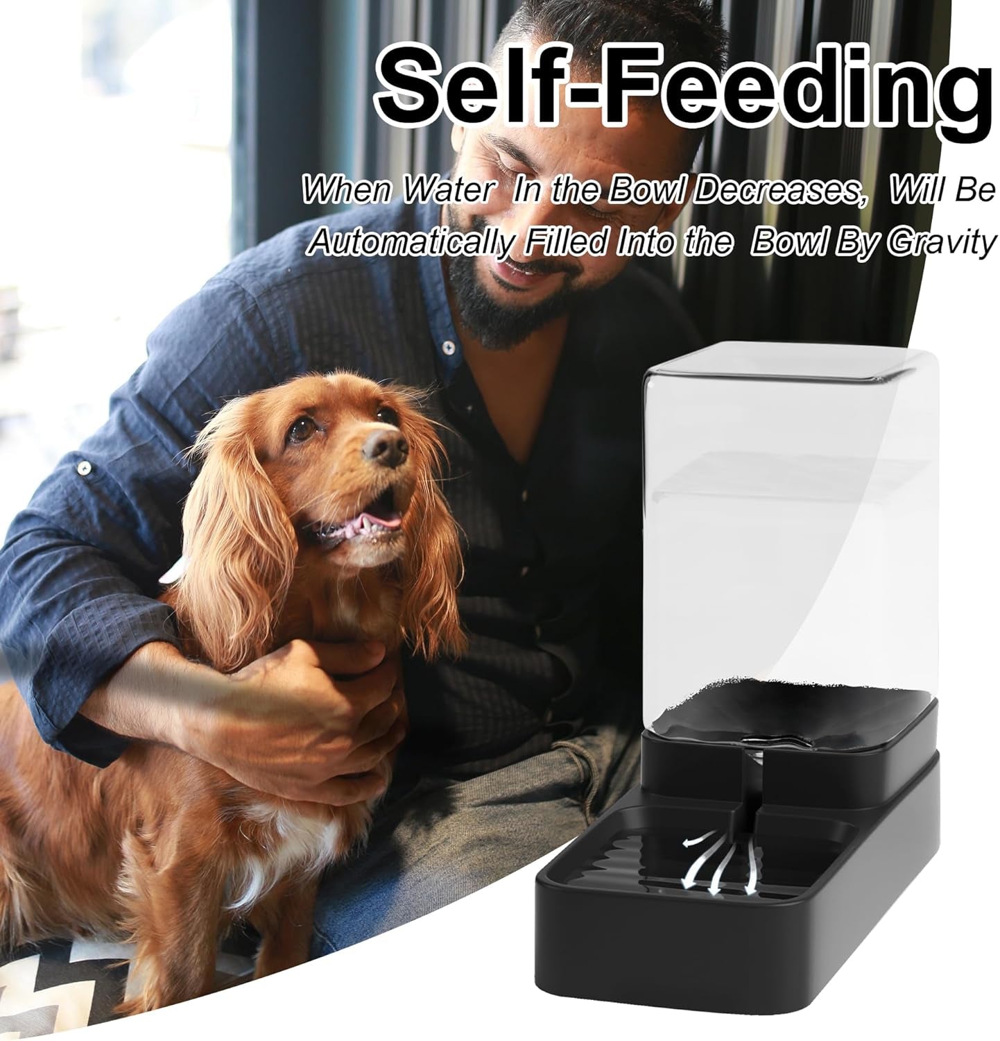 Automatic Cat Feeder and Water Dispenser in Set with Pet Food Bowl