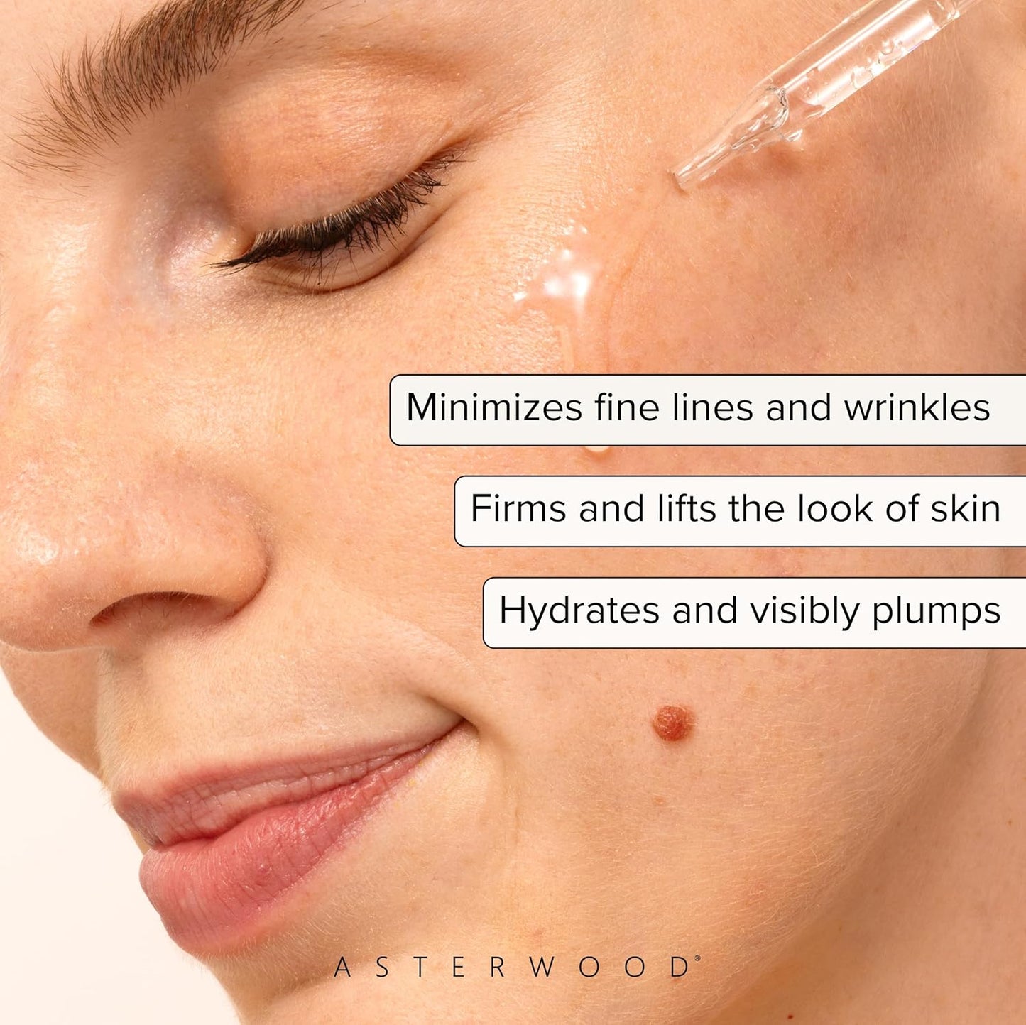 Asterwood Matrixyl 3000 + Argireline Serum for Face - Multi Peptide Serum with Hyaluronic Acid - Anti-Aging, Wrinkle Reducing, Collagen Boosting - Fragrance-Free - 1 Fl Oz