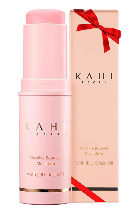 KAHI Wrinkle Bounce Multi Balm Stick | PDRN Collagen Wrinkle Stick | Korean Skin Care |All-In-One Hydrating Lip Balm Eye Cream Neck Cream Make up Base & Face Mist Moisture Balm