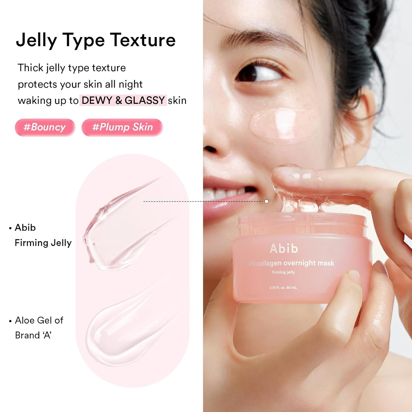 Abib PDRN Collagen Overnight Mask Firming Jelly 2.7 Fl Oz | Korean Overnight Sleeping Cream Mask Moisturizer for Glass Skin Slugging Niacinamide Centella Peptides (Vegan Pdrn/Firming Jelly)