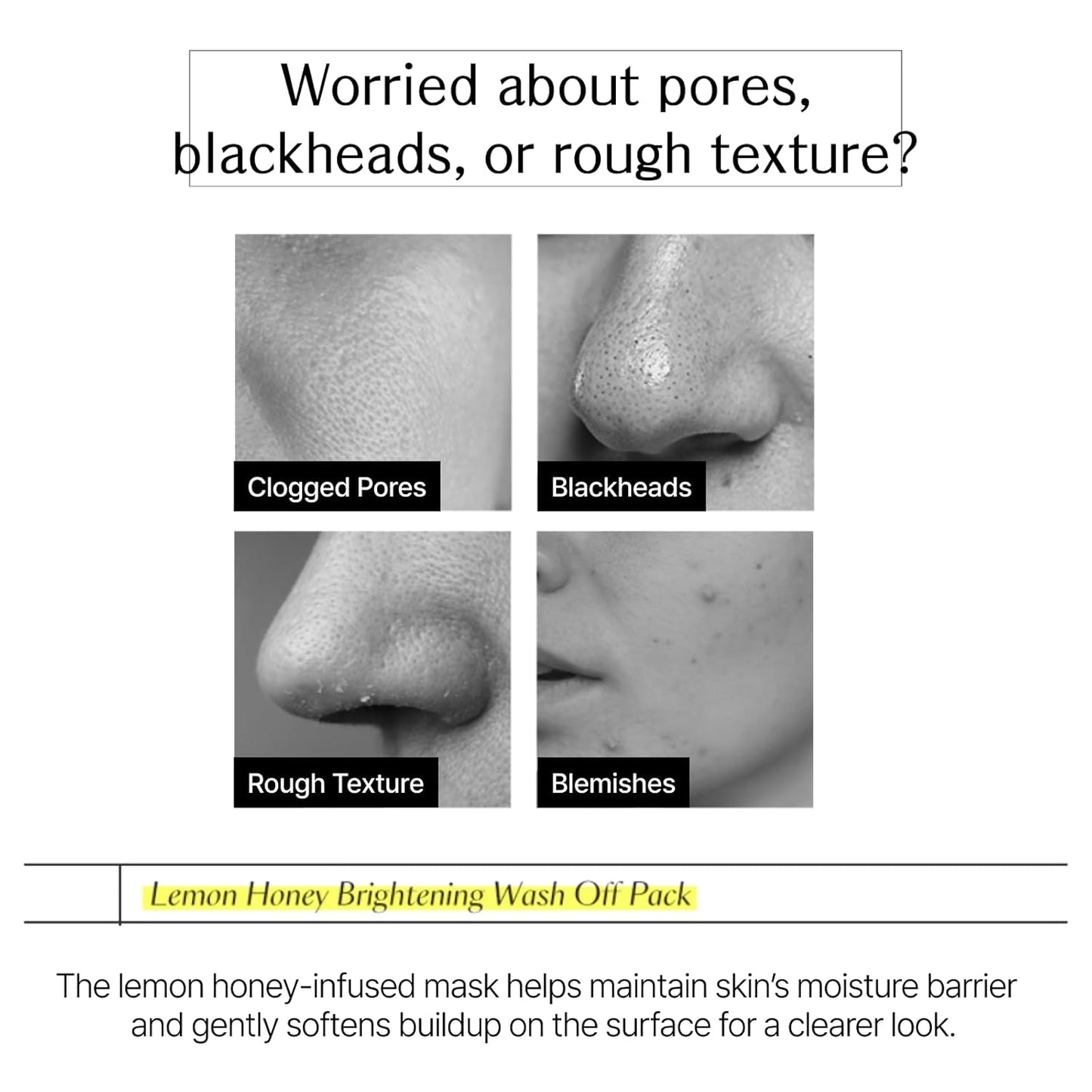 Lemon Honey Face Mask Wash-Off Pack & Scrub — 5-Minute, Exfoliating, Hydrating, Gentle for Sensitive Skin, with Manuka Honey & Lemon Extract, 3.52 Oz (100 G)