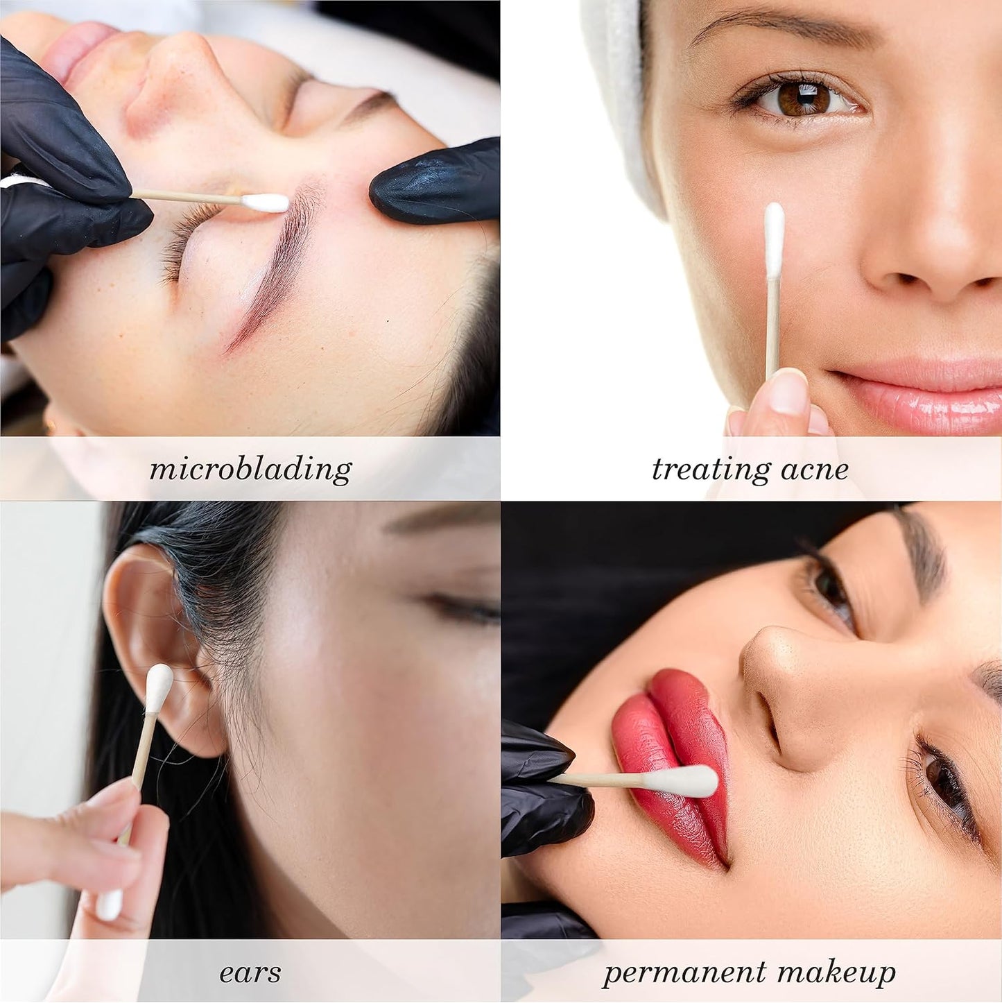 Diane Cotton Swabs, Sturdy Wood Base, 375 Ct. 1-Pack - Super Soft for Sensitive Skin, Gentle on Face, Makeup and Beauty Applicator, Nail Polish Removal, 3 Inches Long for Beauty, Personal Care,Crafts