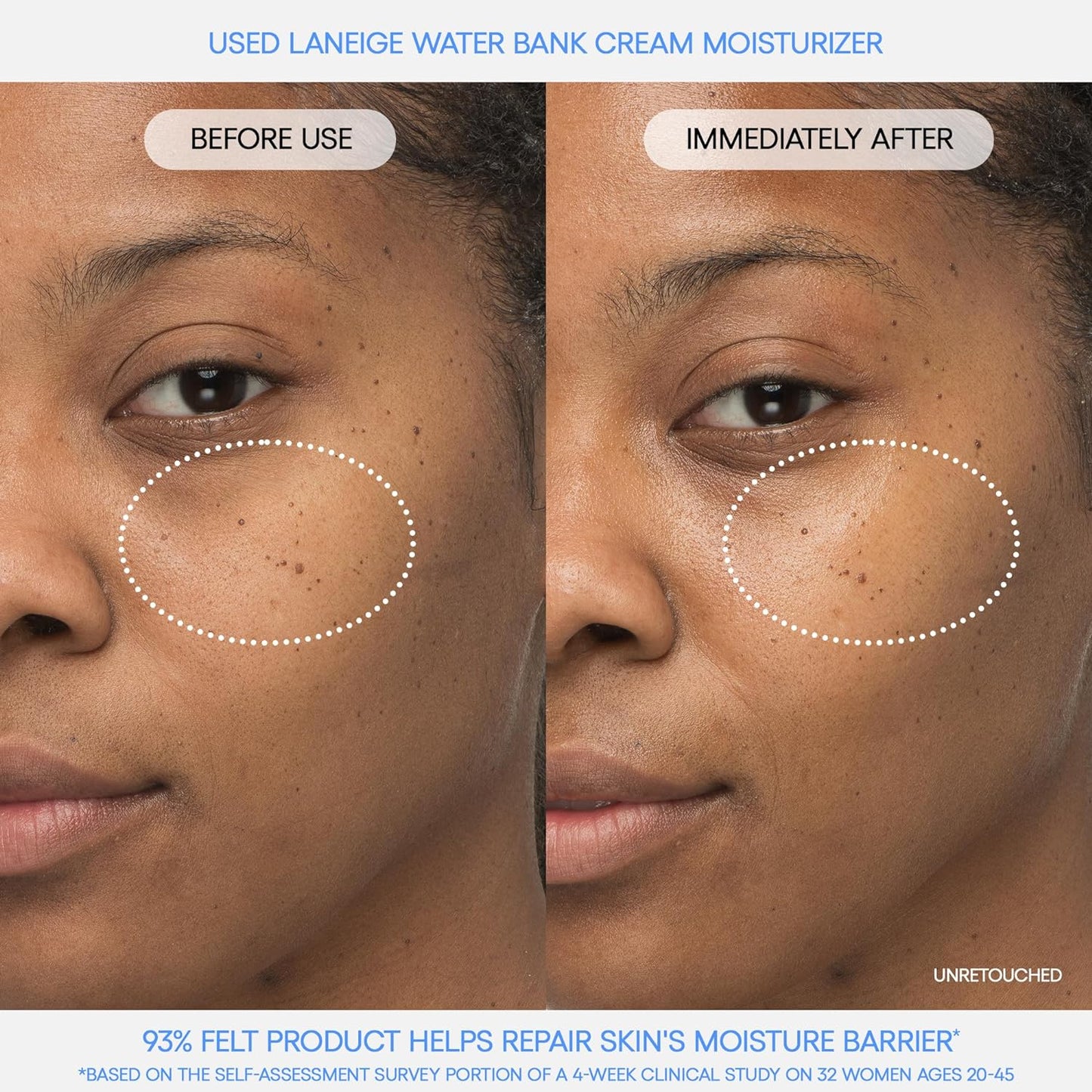 LANEIGE Water Bank Blue Hyaluronic Cream Moisturizer: Hydrating Korean Face Cream with Squalane & Ceramide for Skin Barrier Support, Dermatologist-Tested