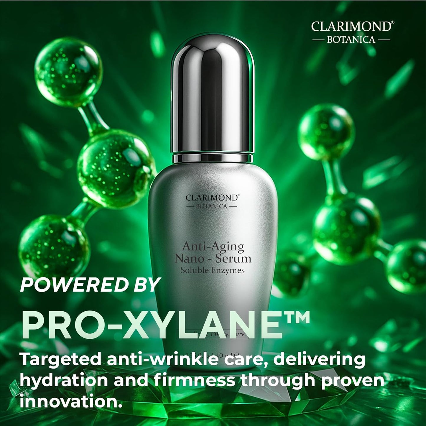 Anti Aging Collagen Peptides Serum for Face W Pro-Xylane for Hydration, Wrinkle Reduction, Firming, & Plumping - Fast Absorbing Skin Care Treatment W/Nano Fermentation for Women & Men