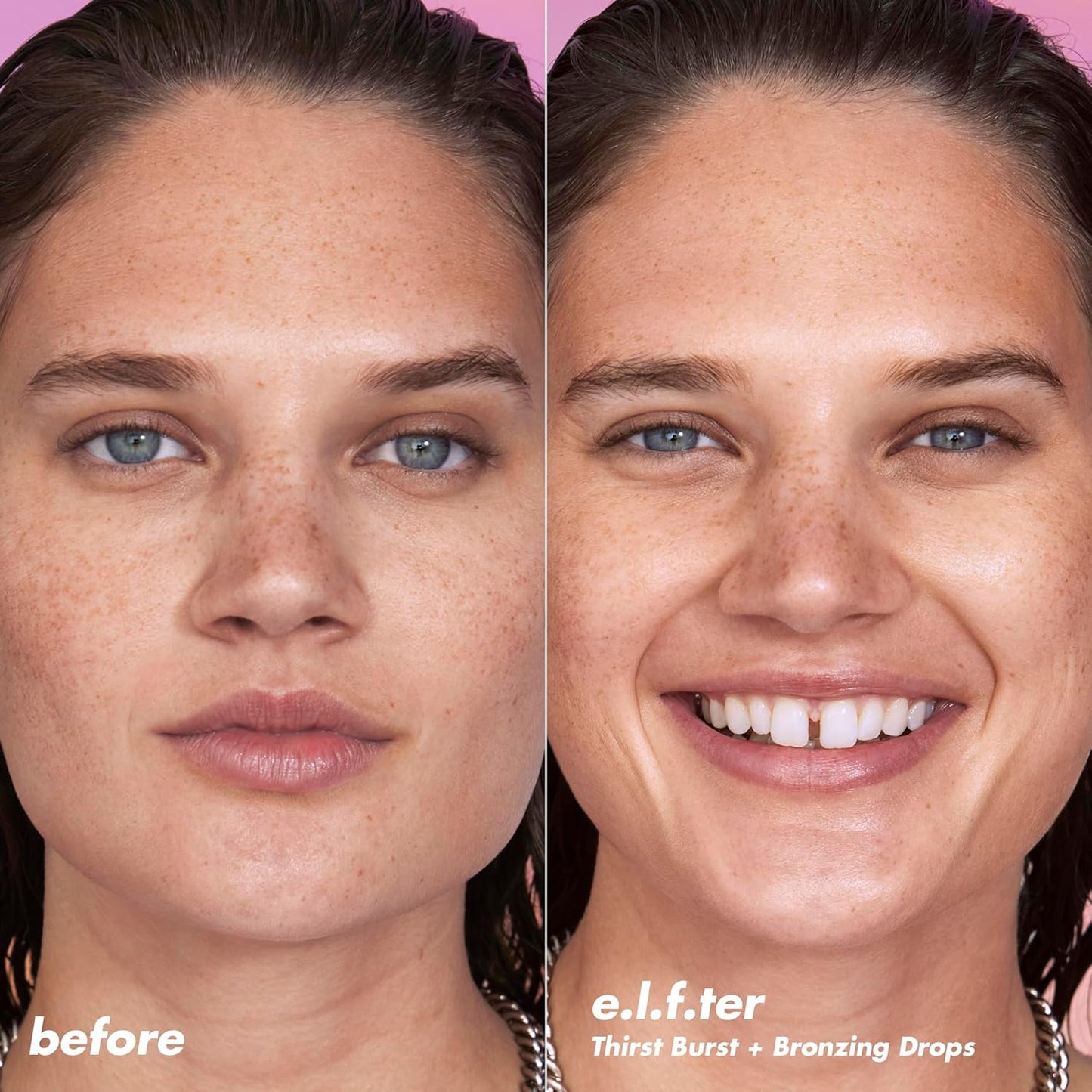 E.L.F. SKIN the Hottest Drops Duo, Holy Hydration! Thirst Burst & Bronzing Skincare Set, for a Dewy, Sun-Kissed Look, Vegan & Cruelty-Free