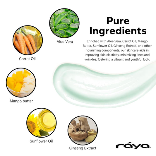 Raya Collagen-Elastin Cream (401) | Nourishing and Moisturizing Facial Treatment for Dry Skin | Helps Reduce Fine Lines and Wrinkles | Calms, Tones, Refines, and Firms