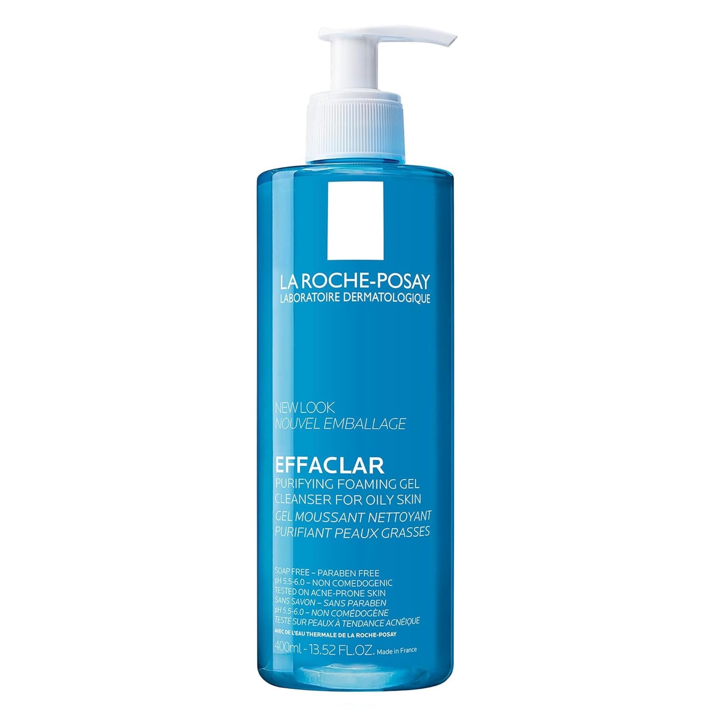 La Roche-Posay Effaclar Purifying Foaming Gel Cleanser for Oily Skin, with Zinc Pidolate to Remove Excess Oil, Alcohol Free & Oil Free, Face Wash for Oily Skin, Dermatologist & Sensitive Skin Tested