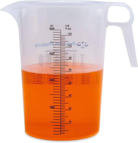 One Gallon 128Oz Measure Pitcher - Convenient Conversion Chart