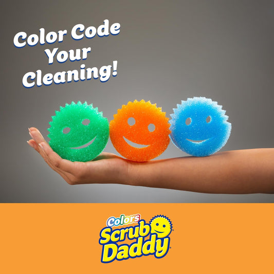 Scrub Daddy Color Sponges - Scratch-Free Multipurpose Dish Sponges for Kitchen