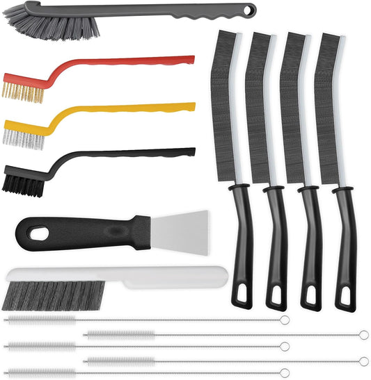 15Pcs Crevice Cleaning Brush, Hard Bristle Scrub Brushes Tools