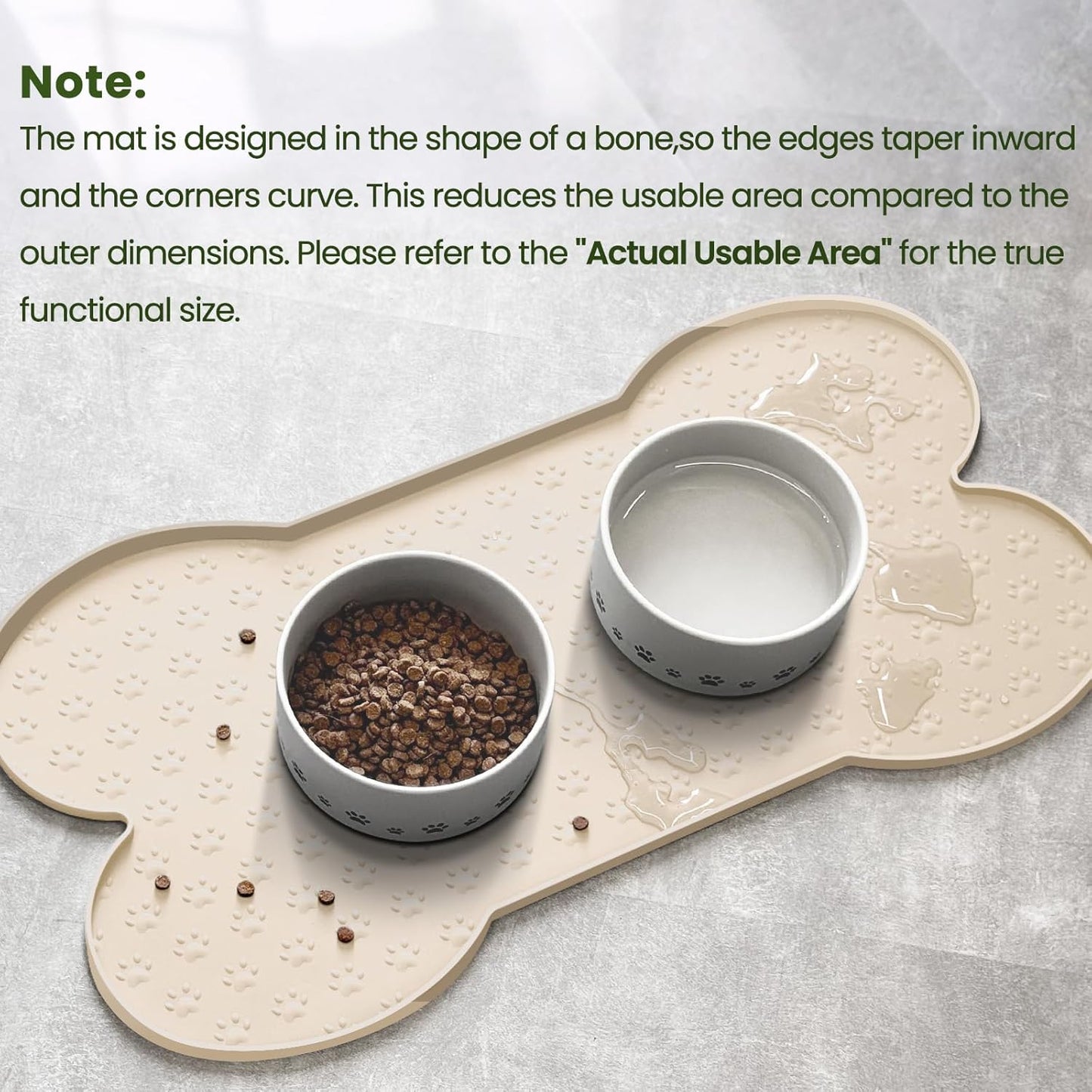 Dog Food Mat Anti-Slip Silicone Dog Bowl Mat 