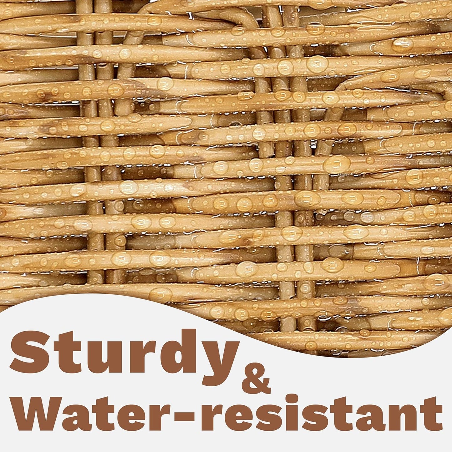 Myhomebody Wicker Basket with 3 Compartments