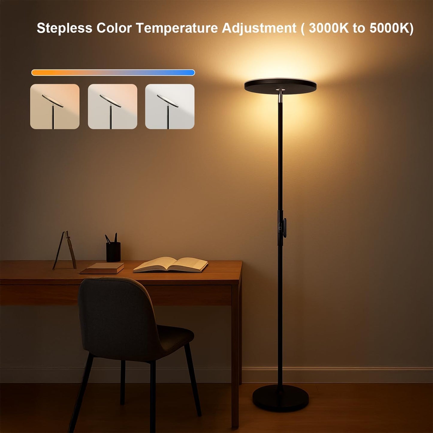 JOOFO Floor Lamp,30W/2400Lm Sky LED
