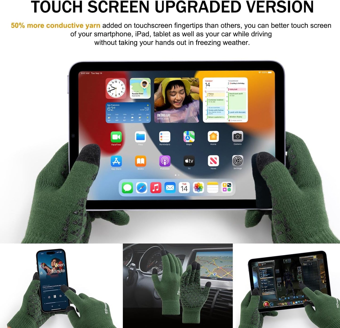 TRENDOUX Winter Gloves for Men Women